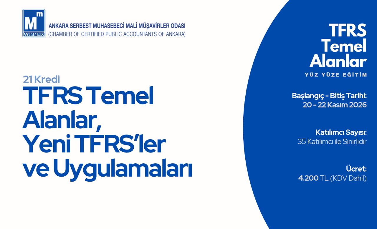 KGK 21 KREDİ - TFRS TEMEL ALANLAR, YENİ TFRS'LER VE UYGULAMALARI